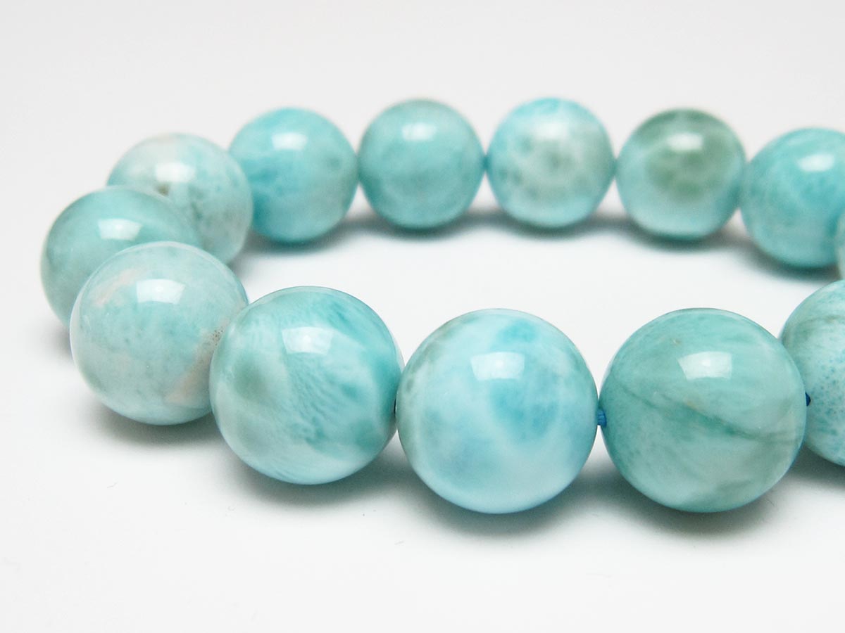 ラリマー ブレスレット 15mm 一点物 111-56529