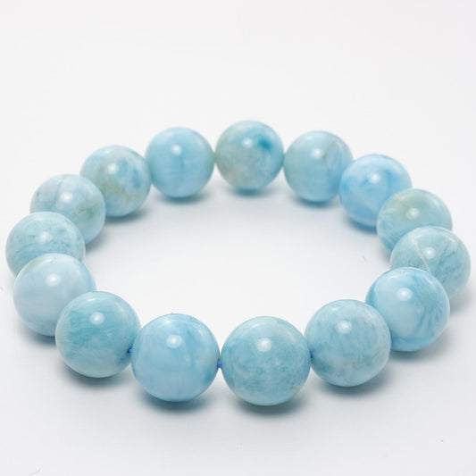 ラリマー ブレスレット 14mm 一点物 111-56534