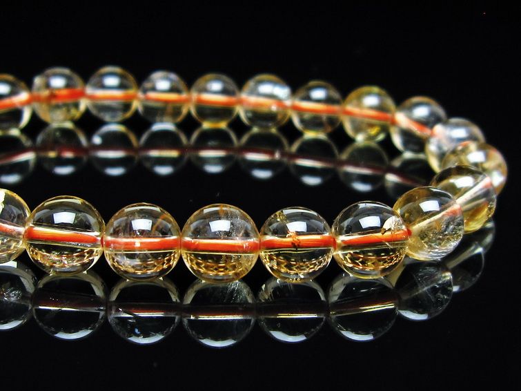 シトリンクォーツ ブレスレット 虹入り 8mm メール便可 一点物 111-56611