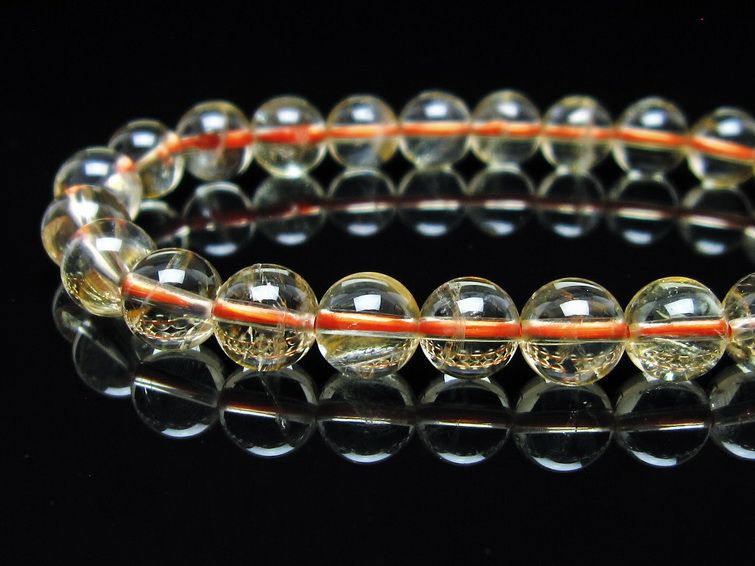 シトリンクォーツ ブレスレット 虹入り 8mm メール便可 一点物 111-56612