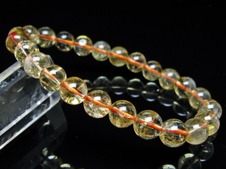 シトリンクォーツ ブレスレット 虹入り 8mm メール便可 一点物 111-56628
