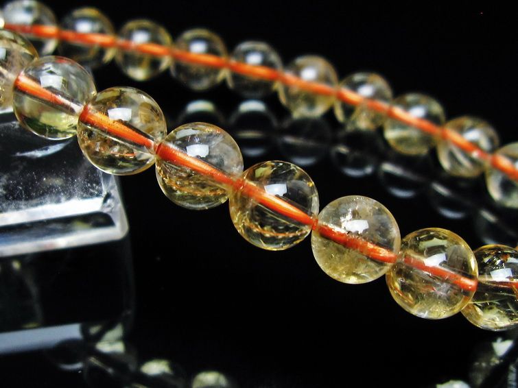 シトリンクォーツ ブレスレット 虹入り 8mm メール便可 一点物 111-56629
