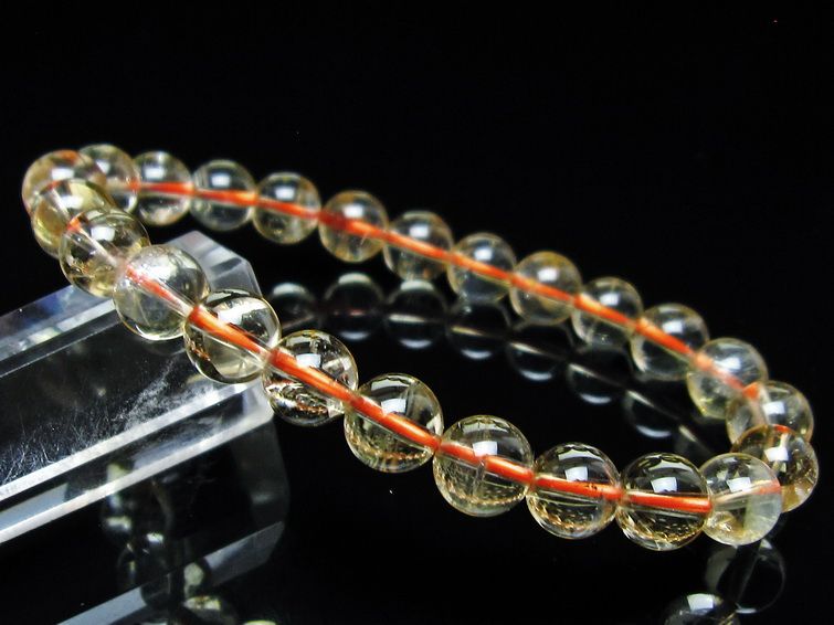 シトリンクォーツ ブレスレット 虹入り 8mm メール便可 一点物 111-56633