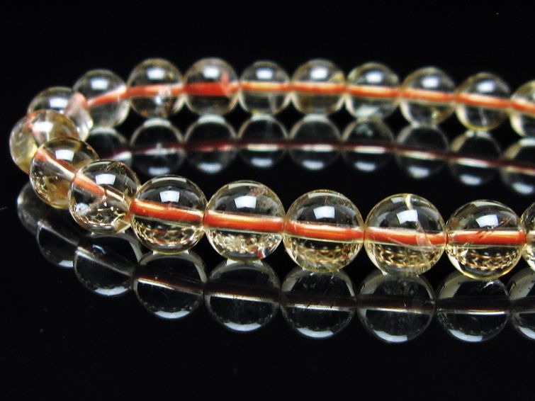 シトリンクォーツ ブレスレット 虹入り 8mm メール便可 一点物 111-56763