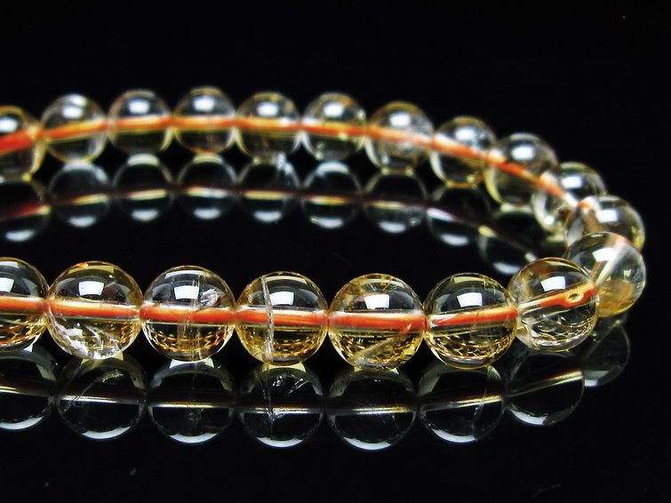 シトリンクォーツ ブレスレット 虹入り 8mm メール便可 一点物 111-56882
