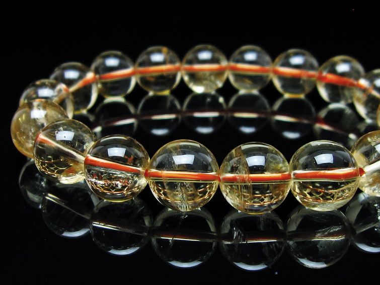 シトリンクォーツ ブレスレット 虹入り 11mm メール便可 一点物 111-56925