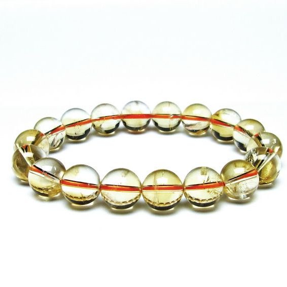 シトリンクォーツ ブレスレット 虹入り 11mm メール便可 一点物 111-56927