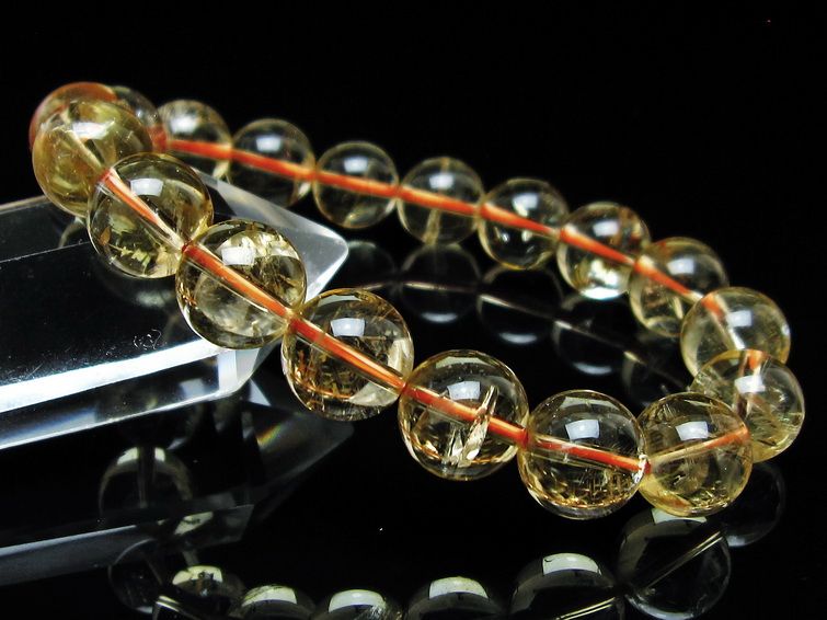シトリンクォーツ ブレスレット 虹入り 11mm メール便可 一点物 111-56931