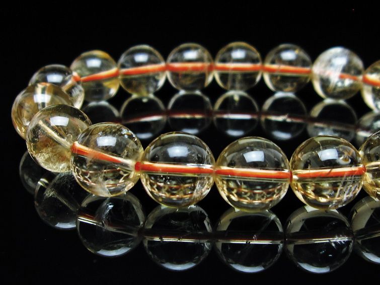 シトリンクォーツ ブレスレット 虹入り 11mm メール便可 一点物 111-56932