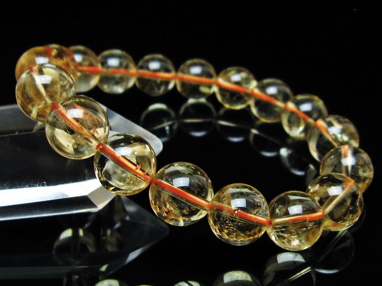シトリンクォーツ ブレスレット 虹入り 11mm メール便可 一点物 111-56935