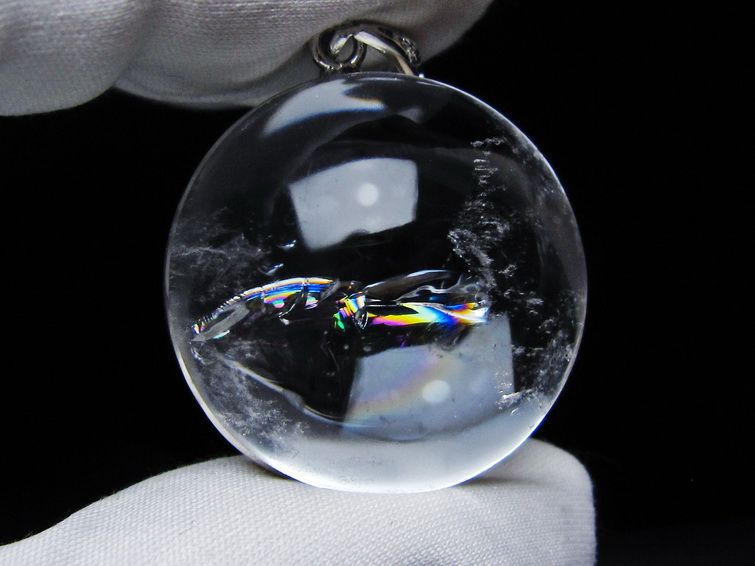 アイリスクォーツ 水晶 ペンダント 虹入り 一点物 メール便可 [M便 1/20] 112-12354