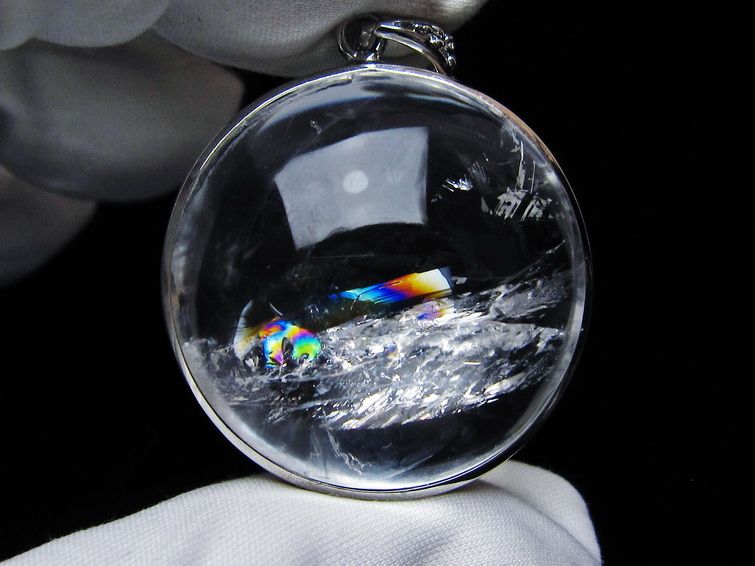 アイリスクォーツ 水晶 ペンダント 虹入り 一点物 メール便可 [M便 1/20] 112-12357