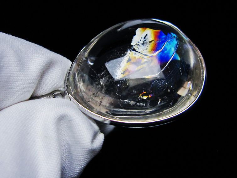 アイリスクォーツ 水晶 ペンダント 虹入り 一点物 メール便可 [M便 1/20] 112-12360
