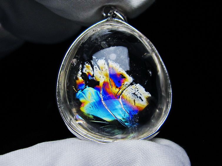 アイリスクォーツ 水晶 ペンダント 虹入り 一点物 メール便可 [M便 1/20] 112-12360