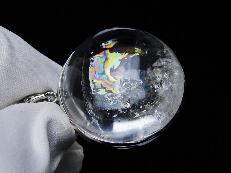 アイリスクォーツ 水晶 ペンダント 虹入り 一点物 メール便可 [M便 1/20] 112-12393