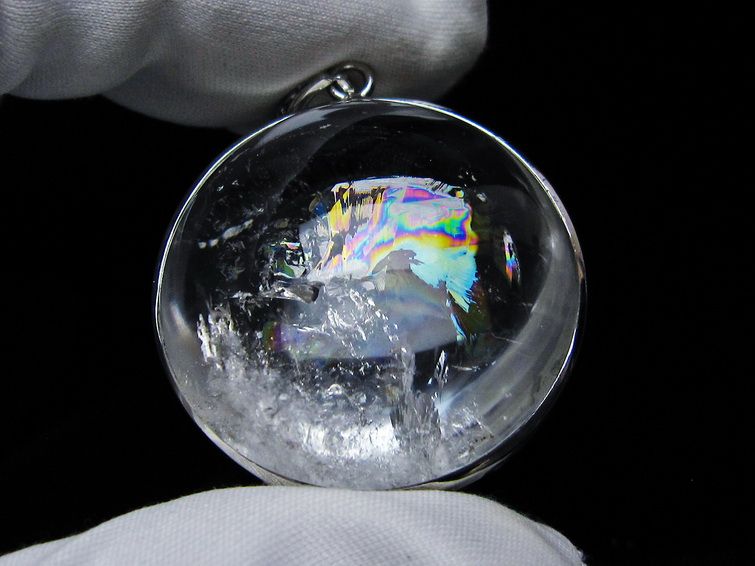 アイリスクォーツ 水晶 ペンダント 虹入り 一点物 メール便可 [M便 1/20] 112-12393