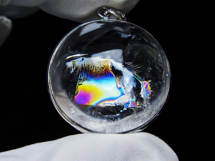 アイリスクォーツ 水晶 ペンダント 虹入り 一点物 メール便可 [M便 1/20] 112-12395