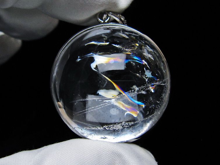 アイリスクォーツ 水晶 ペンダント 虹入り 一点物 メール便可 [M便 1/20] 112-12397
