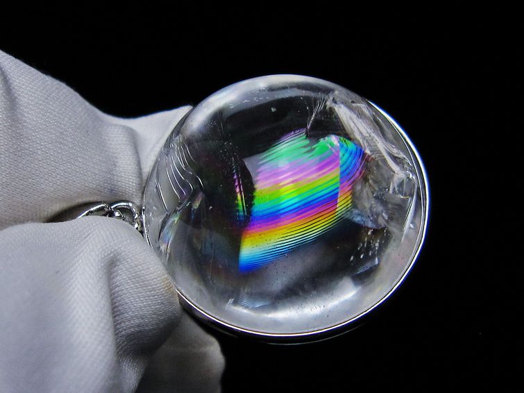 アイリスクォーツ 水晶 ペンダント 虹入り 一点物 112-12402
