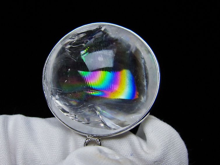 アイリスクォーツ 水晶 ペンダント 虹入り 一点物 112-12402