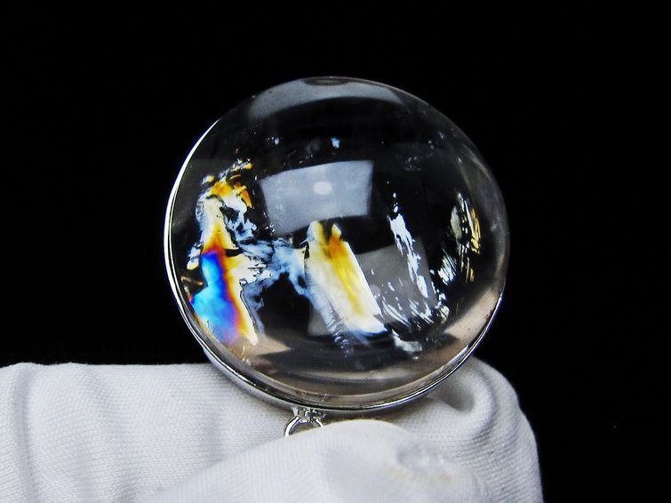 アイリスクォーツ 水晶 ペンダント 虹入り 一点物 112-12410