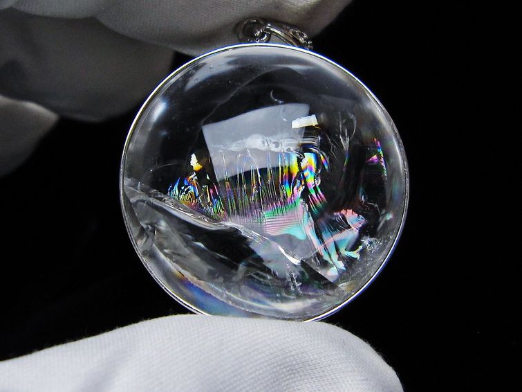 アイリスクォーツ 水晶 ペンダント 虹入り 一点物 112-12414