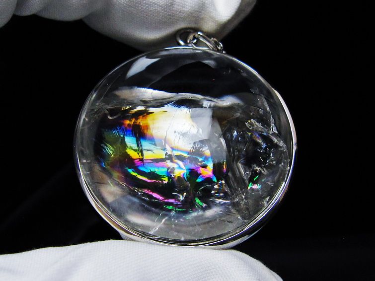 アイリスクォーツ 水晶 ペンダント 虹入り 一点物 112-12416