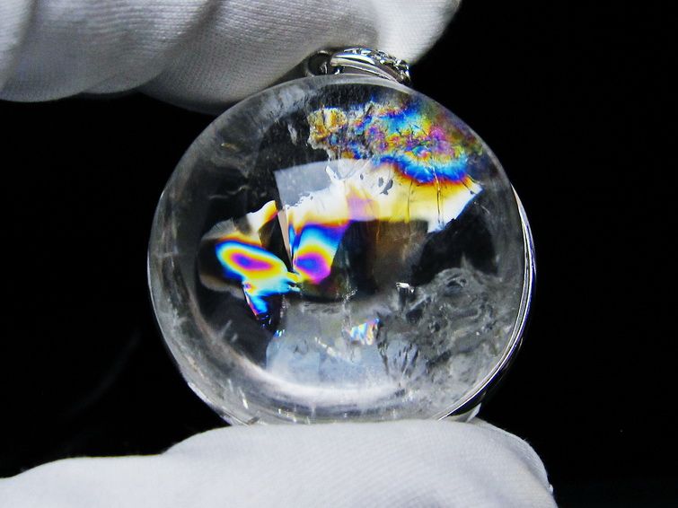アイリスクォーツ 水晶 ペンダント 虹入り 一点物 メール便可 [M便 1/20] 112-12422