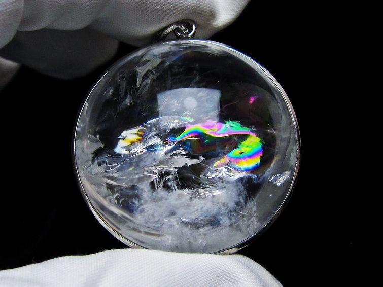 アイリスクォーツ 水晶 ペンダント 虹入り 一点物 メール便可 [M便 1/20] 112-12426