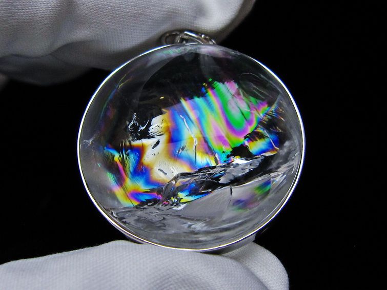 アイリスクォーツ 水晶 ペンダント 虹入り 一点物 112-12441