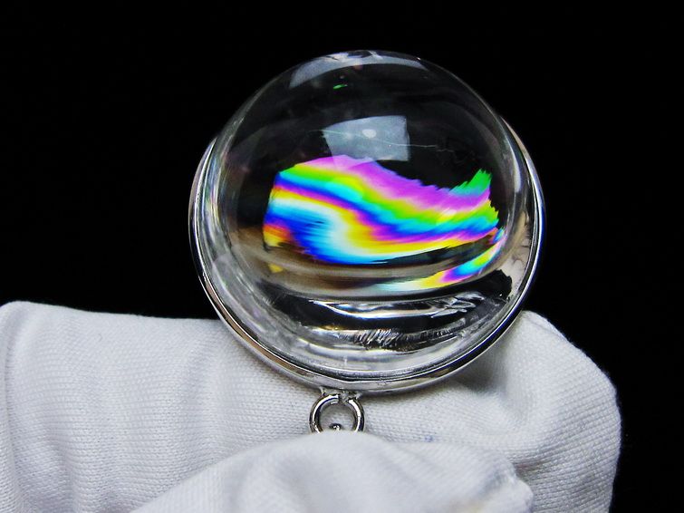 アイリスクォーツ 水晶 ペンダント 虹入り 一点物 112-12442
