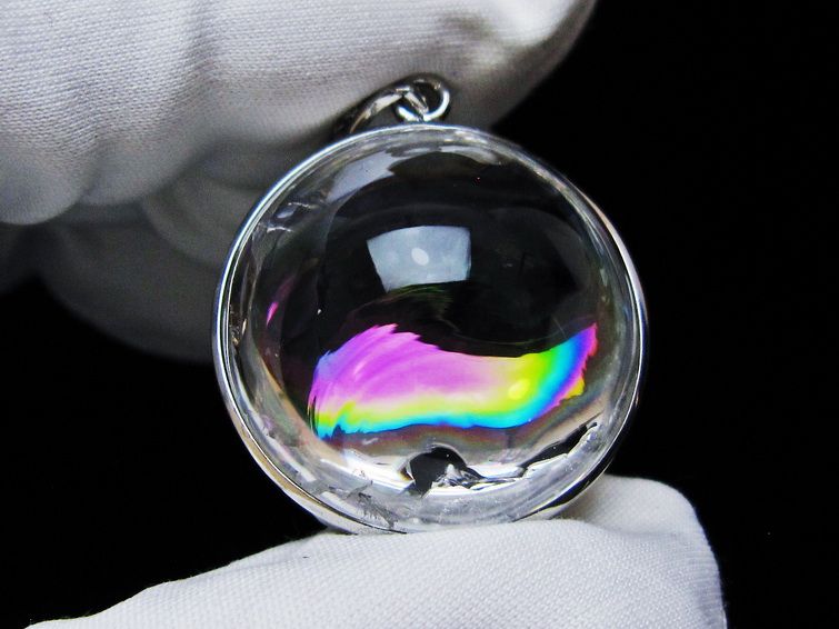 アイリスクォーツ 水晶 ペンダント 虹入り 一点物 112-12442