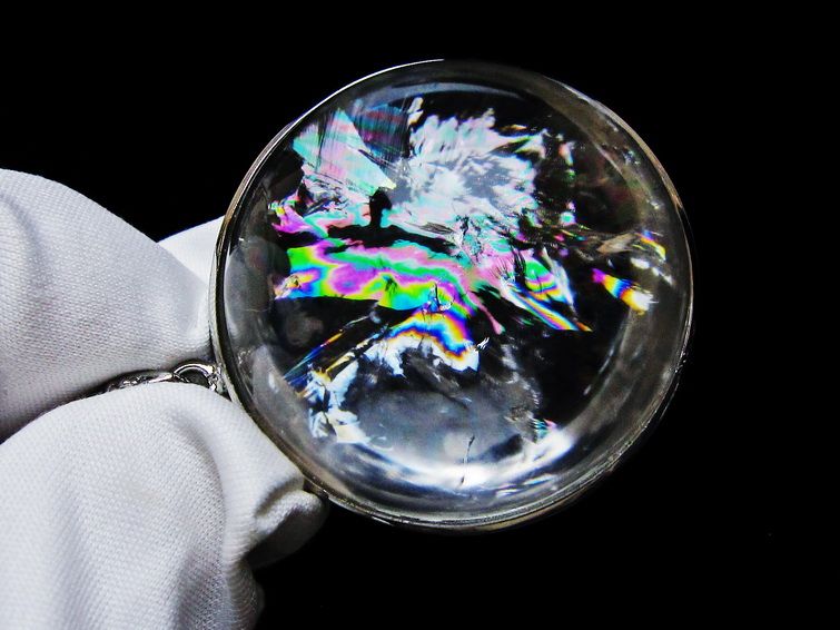 アイリスクォーツ 水晶 ペンダント 虹入り 一点物 112-12447