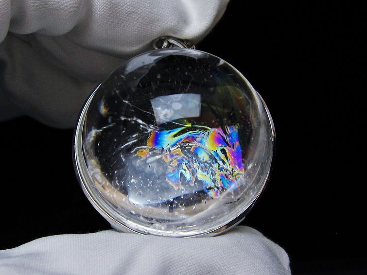アイリスクォーツ 水晶 ペンダント 虹入り 一点物 112-12449