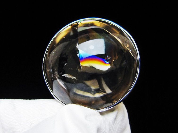 スモーキークォーツ ペンダント  煙水晶 スモーキーアイリス 虹入り 一点物 112-12468