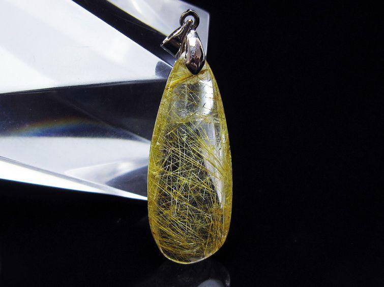 プラチナルチルクォーツ ペンダント 一点物 メール便可 [M便 1/20] 112-13105