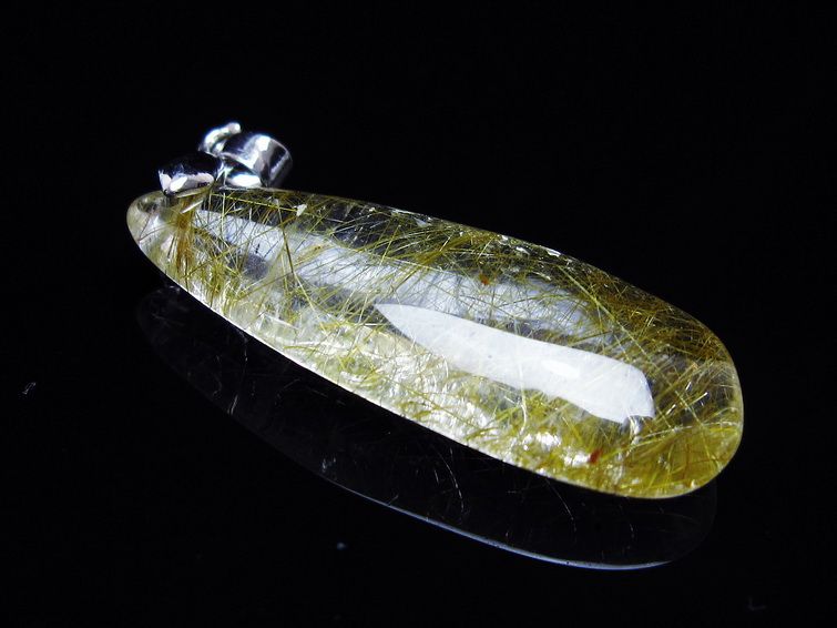 プラチナルチルクォーツ ペンダント 一点物 メール便可 [M便 1/20] 112-13105