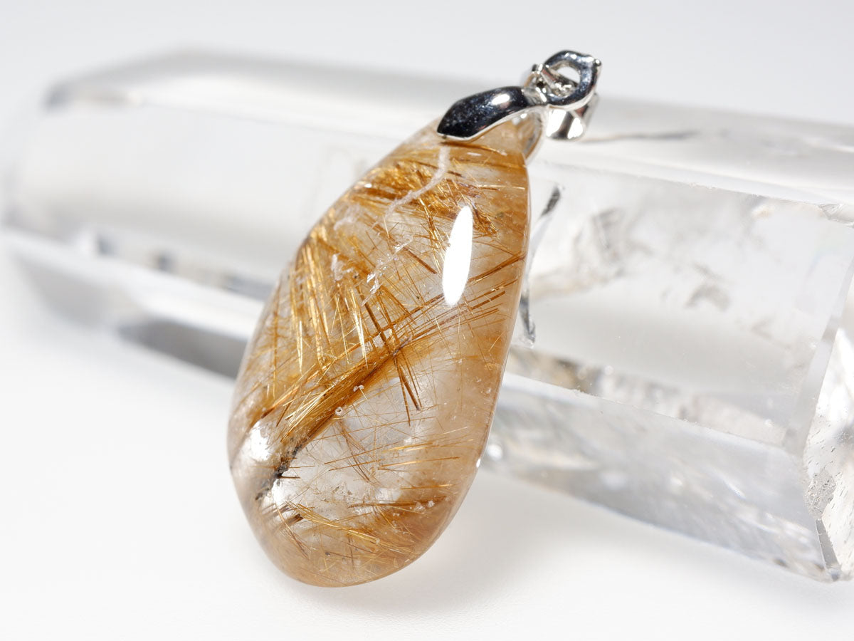 ルチルクォーツ ペンダント タイチンルチルクォーツ 一点物 メール便可