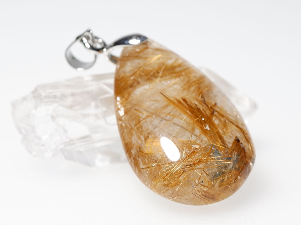 ルチルクォーツ ペンダント タイチンルチルクォーツ 一点物 メール便可