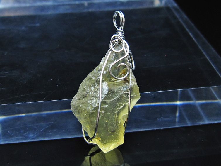 リビアングラス ペンダント 一点物 メール便可 112-13844