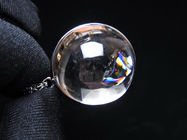 アイリスクォーツ 水晶 ペンダント 虹入り メール便可 一点物 112-14099