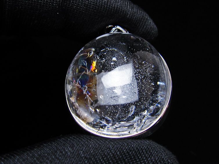アイリスクォーツ 水晶 ペンダント 虹入り メール便可 一点物 112-14103