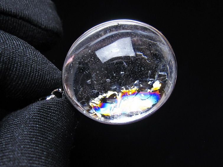 アイリスクォーツ 水晶 ペンダント 虹入り メール便可 一点物 112-14103