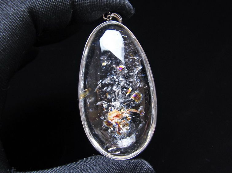 アイリスクォーツ 水晶 ペンダント 虹入り メール便可 一点物 112-14107