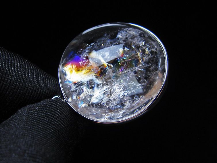 アイリスクォーツ 水晶 ペンダント 虹入り メール便可 一点物 112-14115