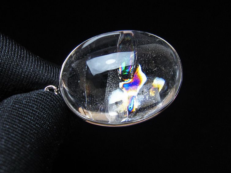 アイリスクォーツ 水晶 ペンダント 虹入り メール便可 一点物 112-14118