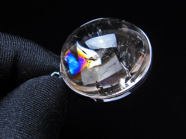 アイリスクォーツ 水晶 ペンダント 虹入り メール便可 一点物 112-14119