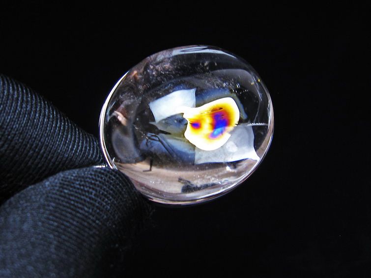 アイリスクォーツ 水晶 ペンダント 虹入り メール便可 一点物 112-14120