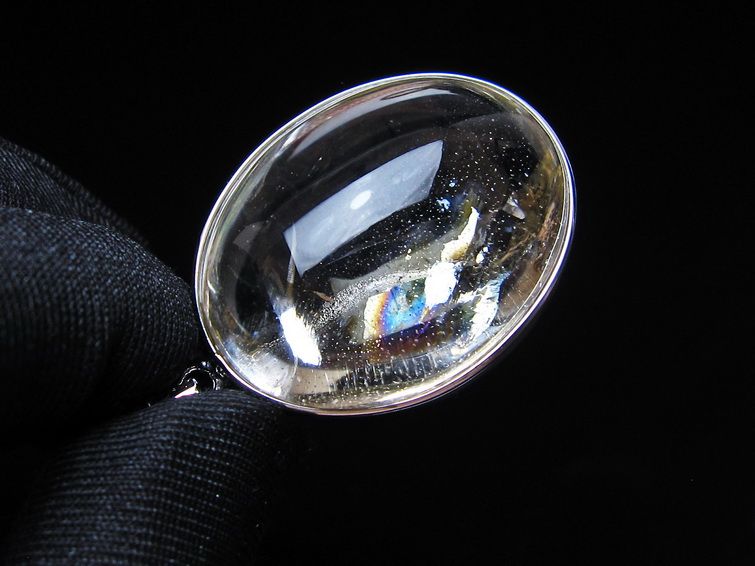 アイリスクォーツ 水晶 ペンダント 虹入り メール便可 一点物 112-14121