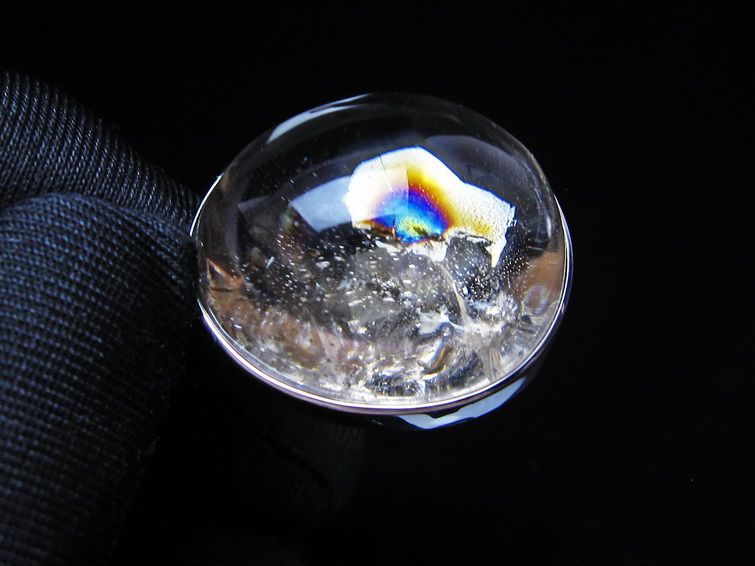アイリスクォーツ 水晶 ペンダント 虹入り メール便可 一点物 112-14122